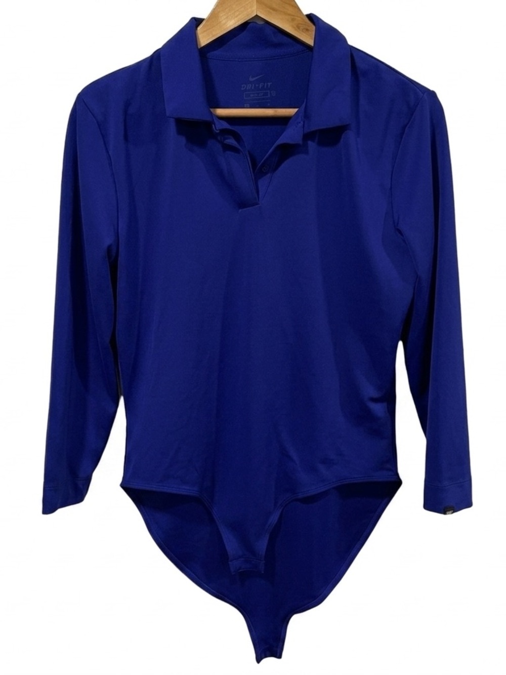Nike Women’s Dri-FIT Slim Fit Forever Tucked Polo Shirt in Blue Size Medium